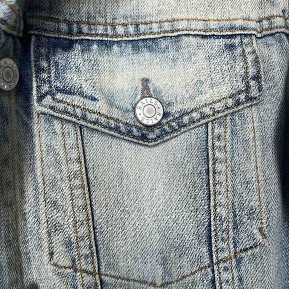 Rails distressed ripped modern vintage knox denim jean jacket size small - Picture 6 of 14